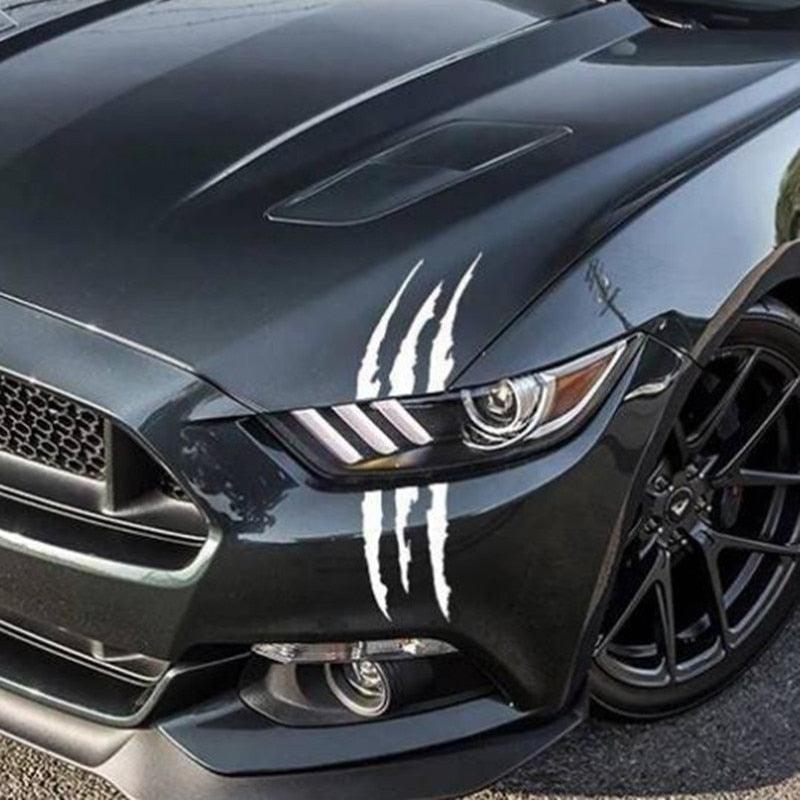 Auto Car Sticker Reflective Monster Claw Scratch Stripe Marks Headlight Decal Car Stickers Monster Claw Marks Headlight Car Sticker Stripes Scratch Decal Vinyl Car Accessories for Sports Cars SUV Pickup Truck Window Motorcycles