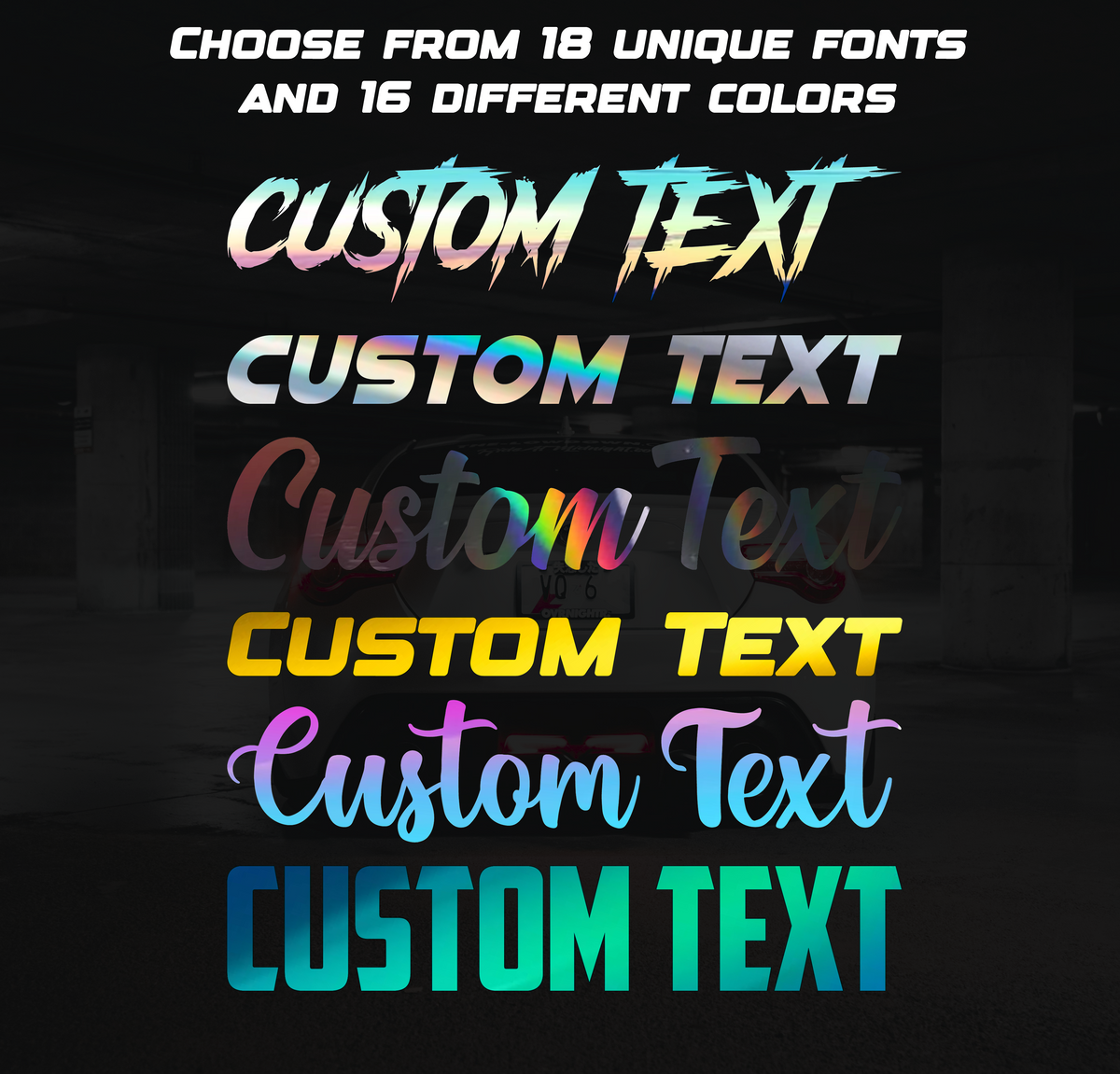 Custom Text Decals