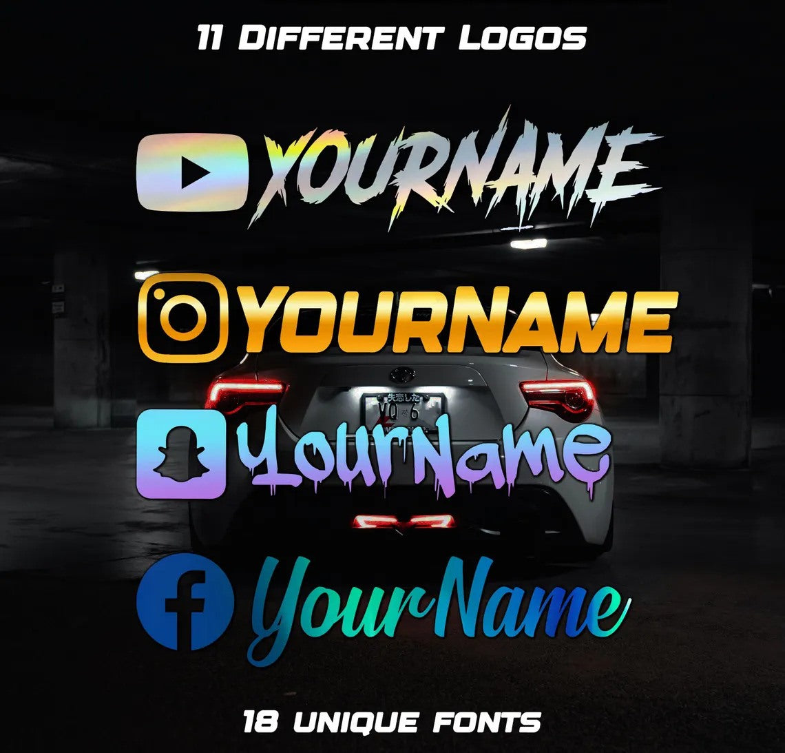 Custom Social Media Decal